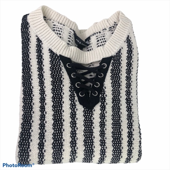 Rock and Republic Striped Knit Sweater Sz S - Picture 6 of 13